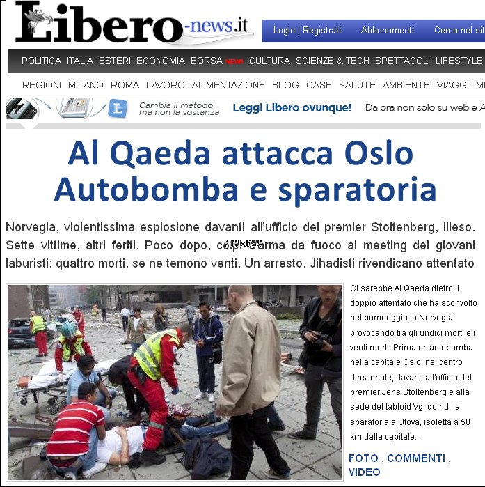 Al Qaeda attacca Oslo